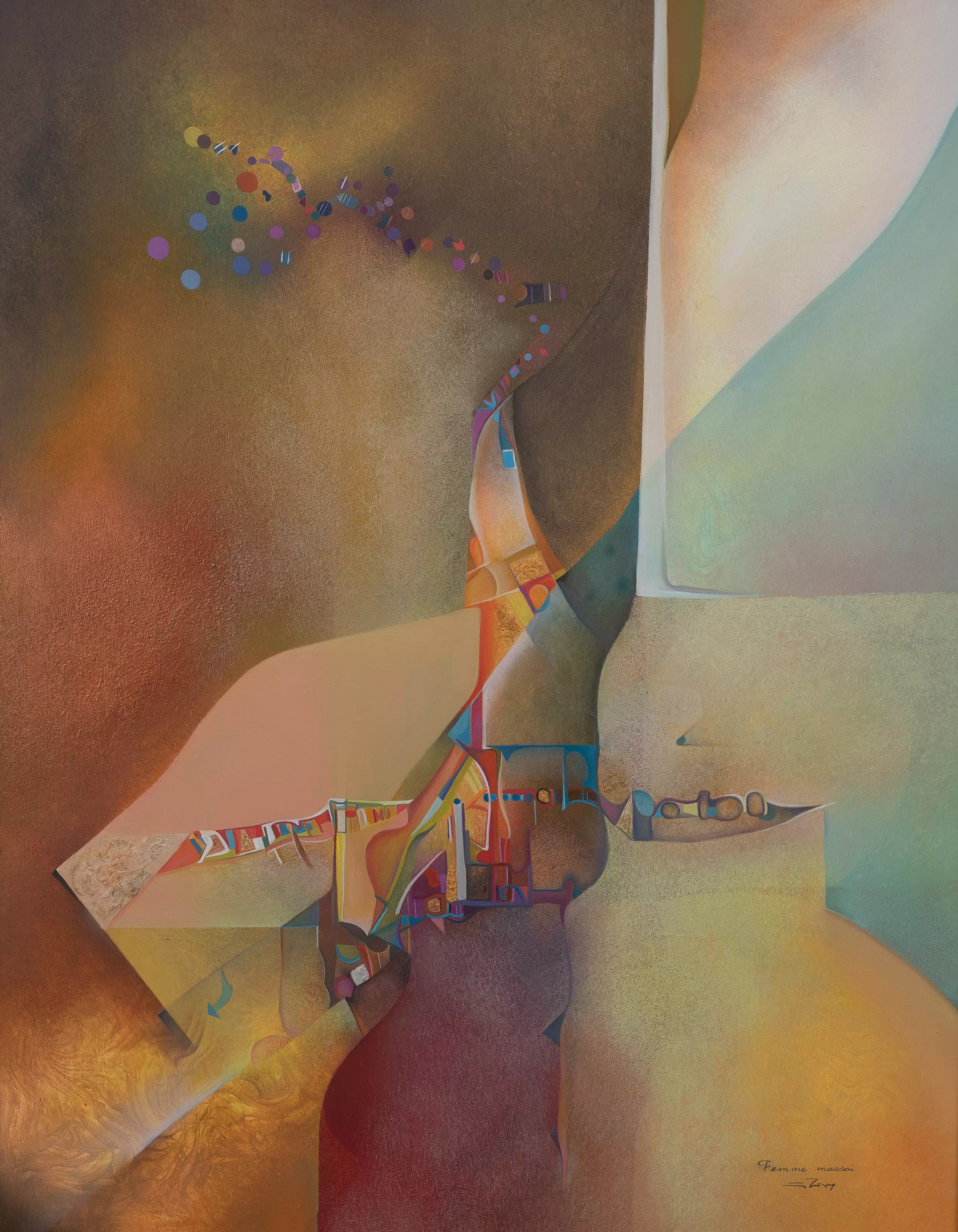 Photo d'une toile abstraite du livre intitulé Huiles