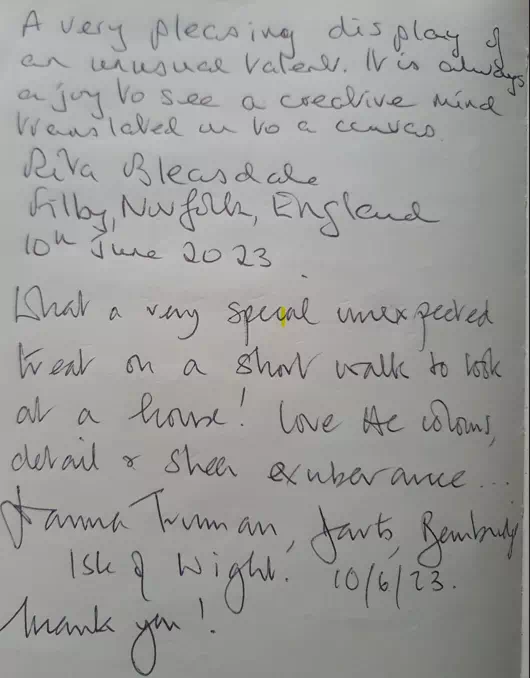 premier commentaire sur livre d'or